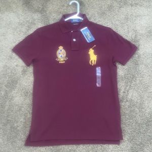 NWT Men’s Small Slim Fit Maroon Collar Shirt